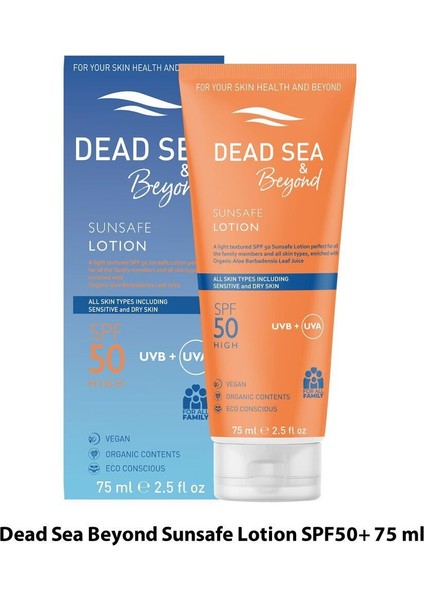 Dead Sea & Beyond Sunsafe Lotıon Spf 50 Hıgh 75 Ml.