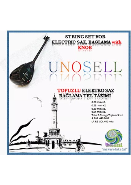 Pyramid Uzun Sap Topuzlu 0.20 mm Elektro Saz Bağlama Teli