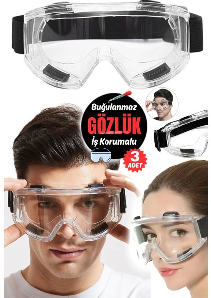 Tekno Trust Koruyucu Gözlük 3 Adet Laboratuvar Gözlüğü Göz Koruması Motosiklet Gözlük Göz Koruması Toz Geçirmez fiyatları