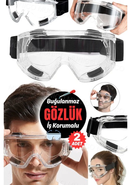Tekno Trust Koruyucu Gözlük 2 Adet Snowboard Kar Sporu Için Uygun Koruyucu Ayarlanabilir Unisex Buğ ve Darbe Ön