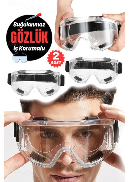 Tekno Trust Koruyucu Gözlük 2 Adet Snowboard Kar Sporu Için Uygun Koruyucu Ayarlanabilir Unisex Buğ ve Darbe Ön