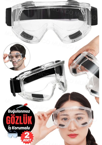 Tekno Trust Koruyucu Gözlük 2 Adet Snowboard Kar Sporu Için Uygun Koruyucu Ayarlanabilir Unisex Buğ ve Darbe Ön
