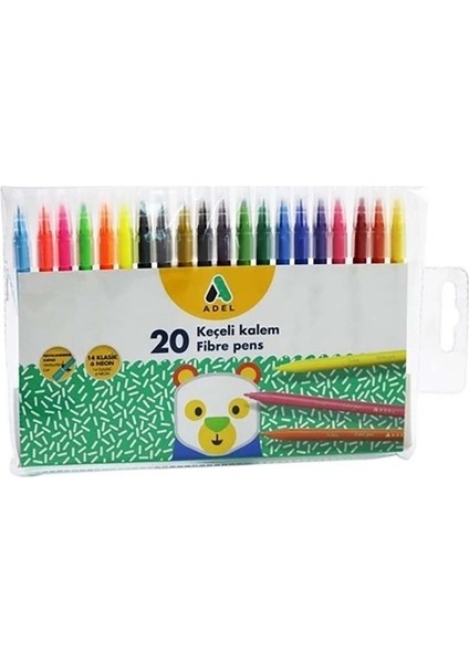 Keçeli Kalem, Karışık, 20 Renk 223100