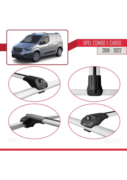 Opel Combo (E) Panelvan 2019-2022 Arası ile Uyumlu Ace-1 Ara Atkı Tavan Barı Gri fırsatları