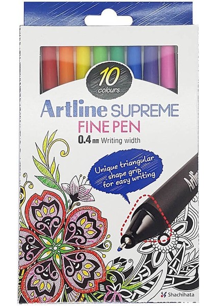 Supreme Fine Pen Set 10 Renk
