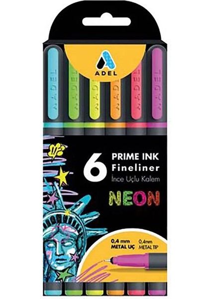 Prime Fineliner 6’lı Neon 2201000100000