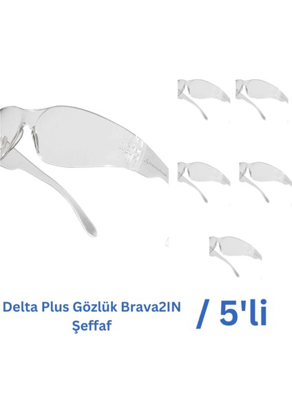 Şeffaf Koruyucu Gözlük 5'li Set, Güvenli ve Konforlu Kullanım