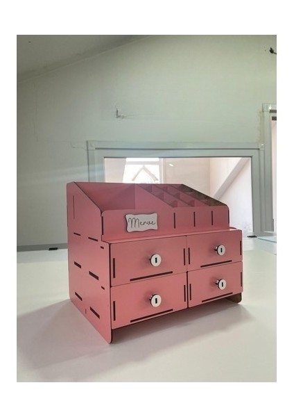 Dekoratif 4 Çekmeceli Makyaj Kutusu modelleri