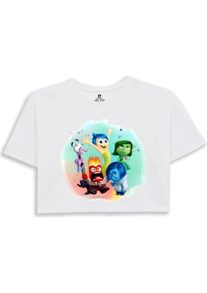 Ters Yüz Baskılı Crop Tshirt