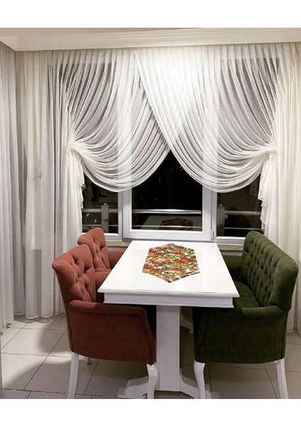 Kruvaze Tül Perde 1/3 Sık Pile fiyatları