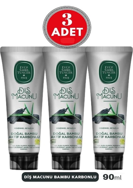 Eyüp Sabri Tuncer Bambu Karbonlu Diş Macunu 3X90 Ml.(3 Adet)