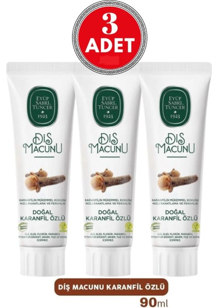 Karanfil Özlü Diş Macunu 3X90 Ml.(3 Adet)