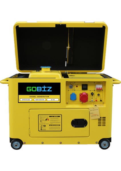 Go Biz 6,9 Kva Jeneratör Go-Kdt6 Trifaze Taşınabilir Dizel Kabinli Jeneratör