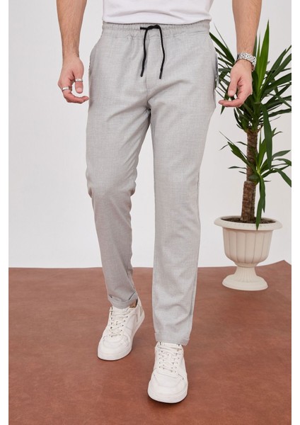 Bayaygun 4093 Duble Paça Battal Joger Düz Pantolon_açık Gri