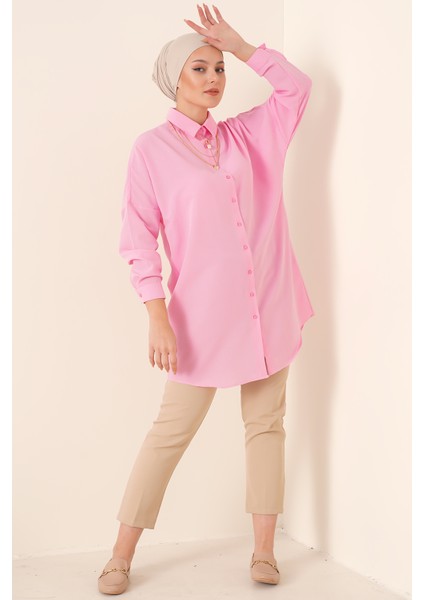 5845 Tesettür Tunik - Pembe fiyatları
