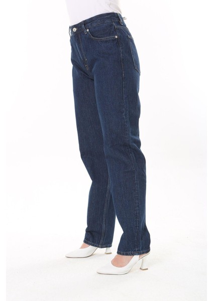 Kadın Büyük Beden Lacivert 5 Cepli Kot Pantolon 65N37848 fırsatları