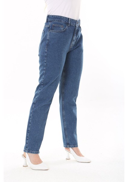 Kadın Büyük Beden Lacivert 5 Cepli Kot Pantolon 65N37731 indirimleri