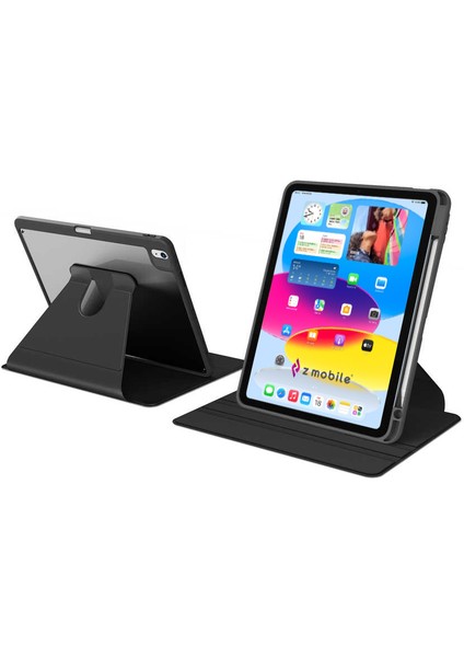 iPad Air 13 Inç M2 M3 2024 2025 Uyumlu Kılıf Simplism 360 Dönen Yatay Dikey Standlı Kalemlik Bölmeli