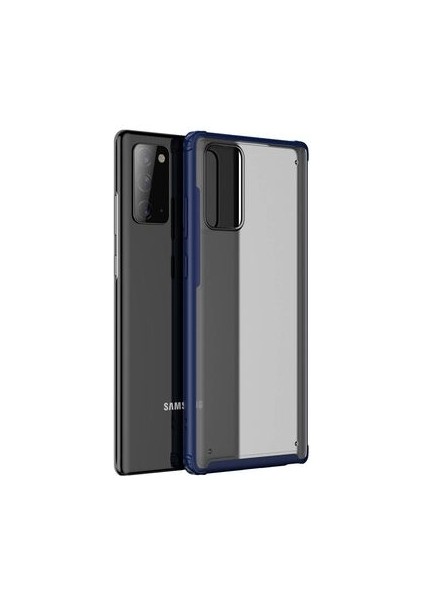 Samsung Galaxy Note 20 Sert Yapılı ve Köşe Korumalı Arkası Buğulu Şık Volks Premium Kılıf