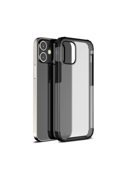 iPhone 12 Mini Sert Yapılı ve Köşe Korumalı Arkası Buğulu Şık Volks Premium Kılıf