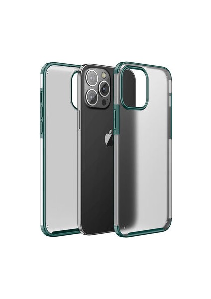 iPhone 13 Pro Sert Yapılı ve Köşe Korumalı Arkası Buğulu Şık Volks Premium Kılıf