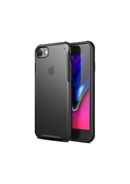 iPhone 8 Kılıf Ultra Köşe Koruması Sağlayan Arkası Mat Saydam Corvex Premium Kapak