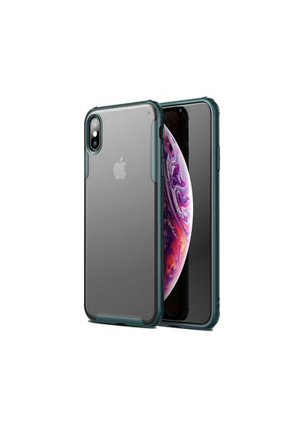 iPhone Xs Max Sert Yapılı ve Köşe Korumalı Arkası Buğulu Şık Volks Premium Kılıf