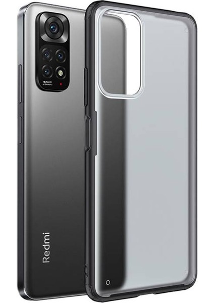 Redmi Note 11 Global Sert Yapılı ve Köşe Korumalı Arkası Buğulu Şık Volks Premium Kılıf