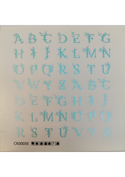Hologram Turkuaz Yaldız Tırnak Dövmesi, Tırnak Tattoo, Nail Art, Tırnak Sticker