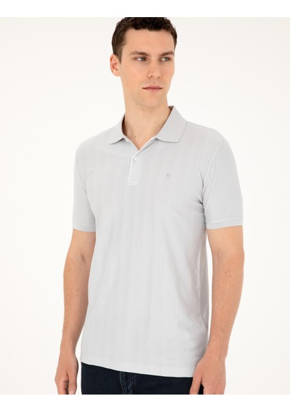 Erkek Açık Gri Slim Fit Tişört 50284327-VR001 modelleri