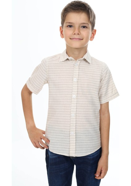 Çizgili Keten Gömlek 0007 fiyatları