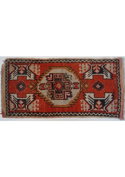 50X98 cm El Dokuma Küçük Boy Geleneksel Türk Kilim Canlı Renkler