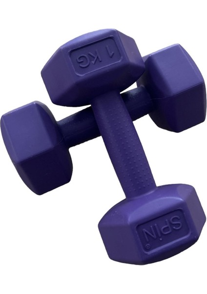 Ckspor 2'li Dambıl Seti 1 kg x 2 Adet Plastik Dambıl Ağırlık Seti Köşeli