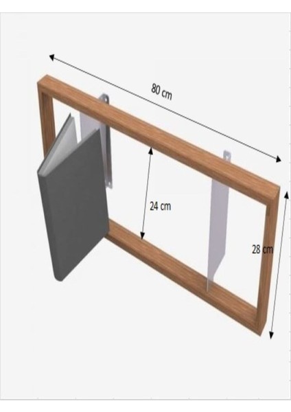 Tekno Trust Kahverengi Hayalet Elit Kitaplık, Konsept, Duvar Rafı, Kitap Düzenleyici, Kitap Tutucu 28X80