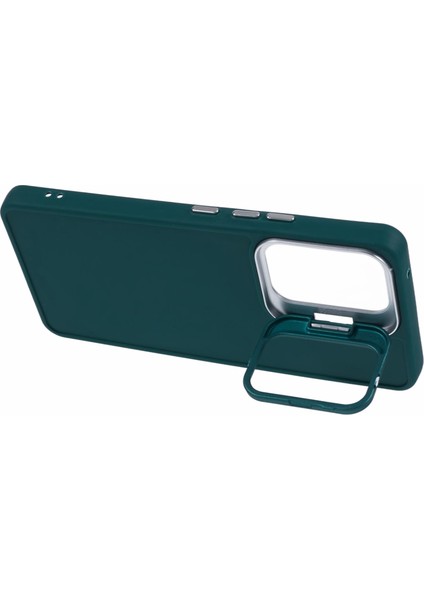 Samsung Galaxy A53 5g Silikon Kılıf Koruyucu Telefon Kılıfı Lensli Kickstand-Ordu Yeşili (Yurt Dışından) fırsatları
