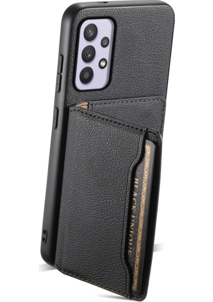 Samsung Galaxy A32 5g Kılıf 5 Kart Yuvaları Kickstand Darbeye Dayanıklı Telefon Kapağı-Siyah (Yurt Dışından) fiyatları