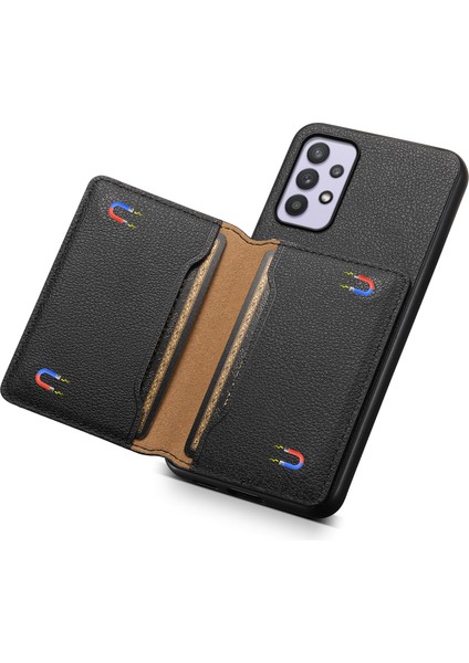 Samsung Galaxy A32 5g Kılıf 5 Kart Yuvaları Kickstand Darbeye Dayanıklı Telefon Kapağı-Siyah (Yurt Dışından) fırsatları