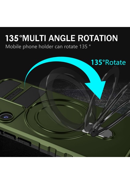 Samsung Galaxy S22 5g Için Magsafe Pc + Tpu Telefon Kılıfı ile Uyumlu Manyetik Parmak Kavrama Kickstand Kapak-Yeşil (Yurt Dışından) fırsatları