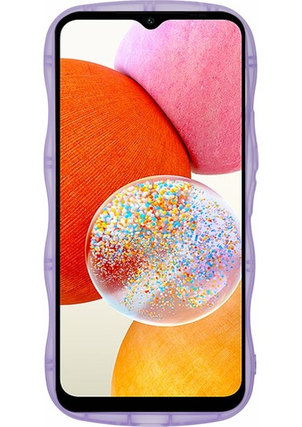 Samsung Galaxy A14 5g/4g Epoksi Kılıf Dalgalı Kenar Tpu Telefon Kapağı-Şeffaf Mor (Yurt Dışından) indirimleri
