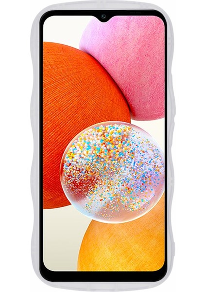 Samsung Galaxy A14 5g/4g Epoksi Kılıf Dalgalı Kenar Tpu Telefon Kapağı-Şeffaf Beyaz (Yurt Dışından) indirimleri
