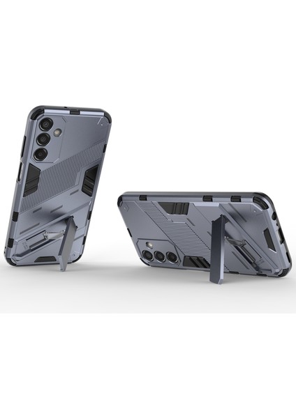 Samsung Galaxy M15 5g Kılıf Kickstand Çizilmez Pc+Tpu Zırh Telefon Kapağı-Koyu Mavi (Yurt Dışından)