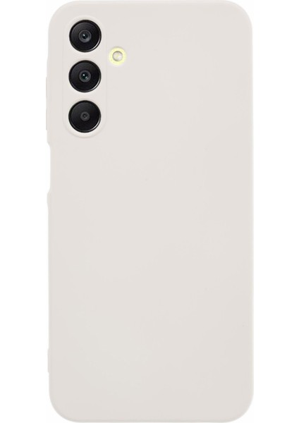 Samsung Galaxy A15 4g/5g Kılıf Tpu+Fiber Astar Yumuşak Dokunmatik Telefon Kapak Lens Koruma-Beyaz (Yurt Dışından)
