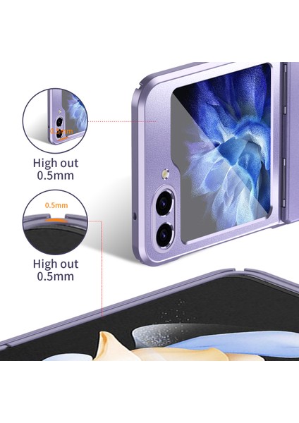 Samsung Galaxy Z Flip6 5g Kılıf Galvanik Pc Sert Telefon Kapağı-Mor Için (Yurt Dışından)