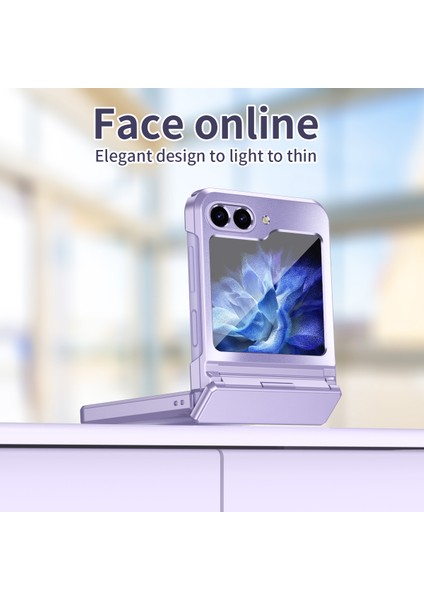 Samsung Galaxy Z Flip6 5g Kılıf Galvanik Pc Sert Telefon Kapağı-Mor Için (Yurt Dışından)