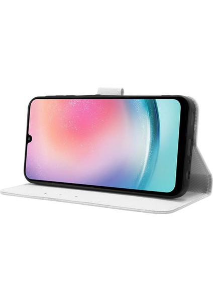 Samsung Galaxy M55 5g Kılıf Elmas Dokulu Pu Deri Cüzdan Telefon Kapağı Tpu Iç Kabuk-Beyaz (Yurt Dışından) indirimleri