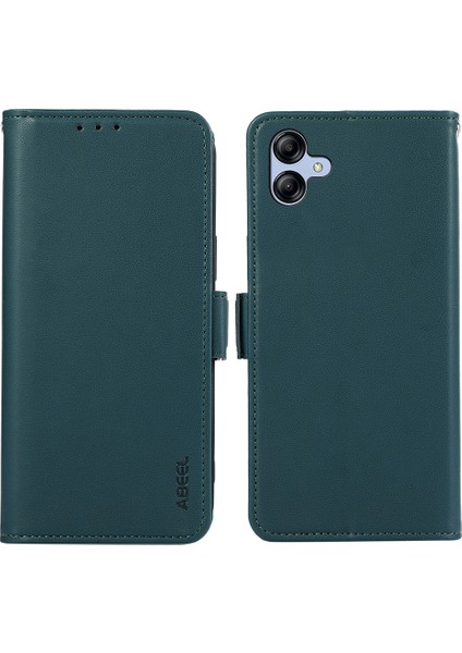Samsung Galaxy A04 4G(164,4 x 76,3 x 9,1 Mm)Pu Deri Cüzdan Standı Kılıf Rfıd Engelleme Telefon Kabuk-Yeşil (Yurt Dışından)