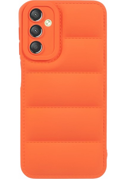 Samsung Galaxy A24 4G(162,1 x 77,6 x 8,3mm) Kılıf Aşağı Ceket Tasarımı Kalu Tpu Telefon Kapağı-Turuncu (Yurt Dışından)