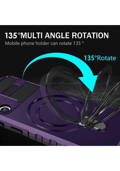 Samsung Galaxy S21 4g/5g Kılıf Pc+Tpu Kickstand Manyetik Telefon Koruma Kapağı-Mor (Yurt Dışından) fırsatları