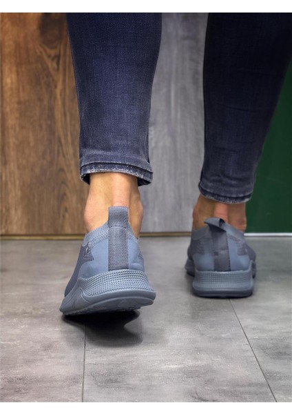 Bağcıksız Triko Spor Ayakkabı-Gri fırsatları