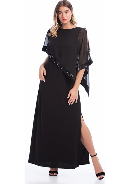 Kadın Bordo Payet İşli Abiye Elbise 65N14379 fırsatları